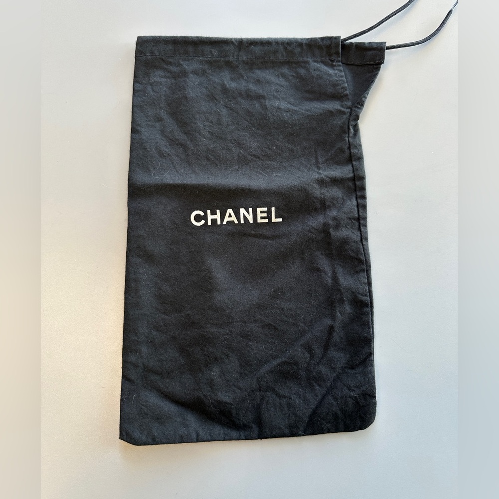 CHANEL Black Drawstring Pouch